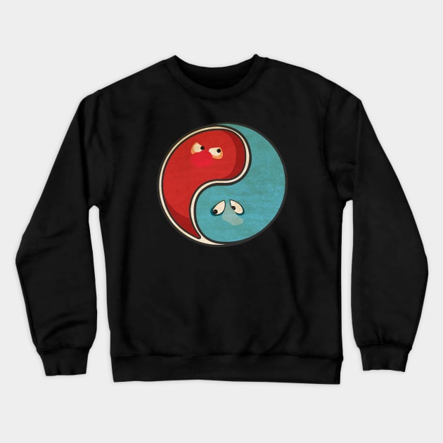 Heat Miser ying yang Crewneck Sweatshirt by Christyn Evans